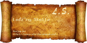 Leány Stella névjegykártya